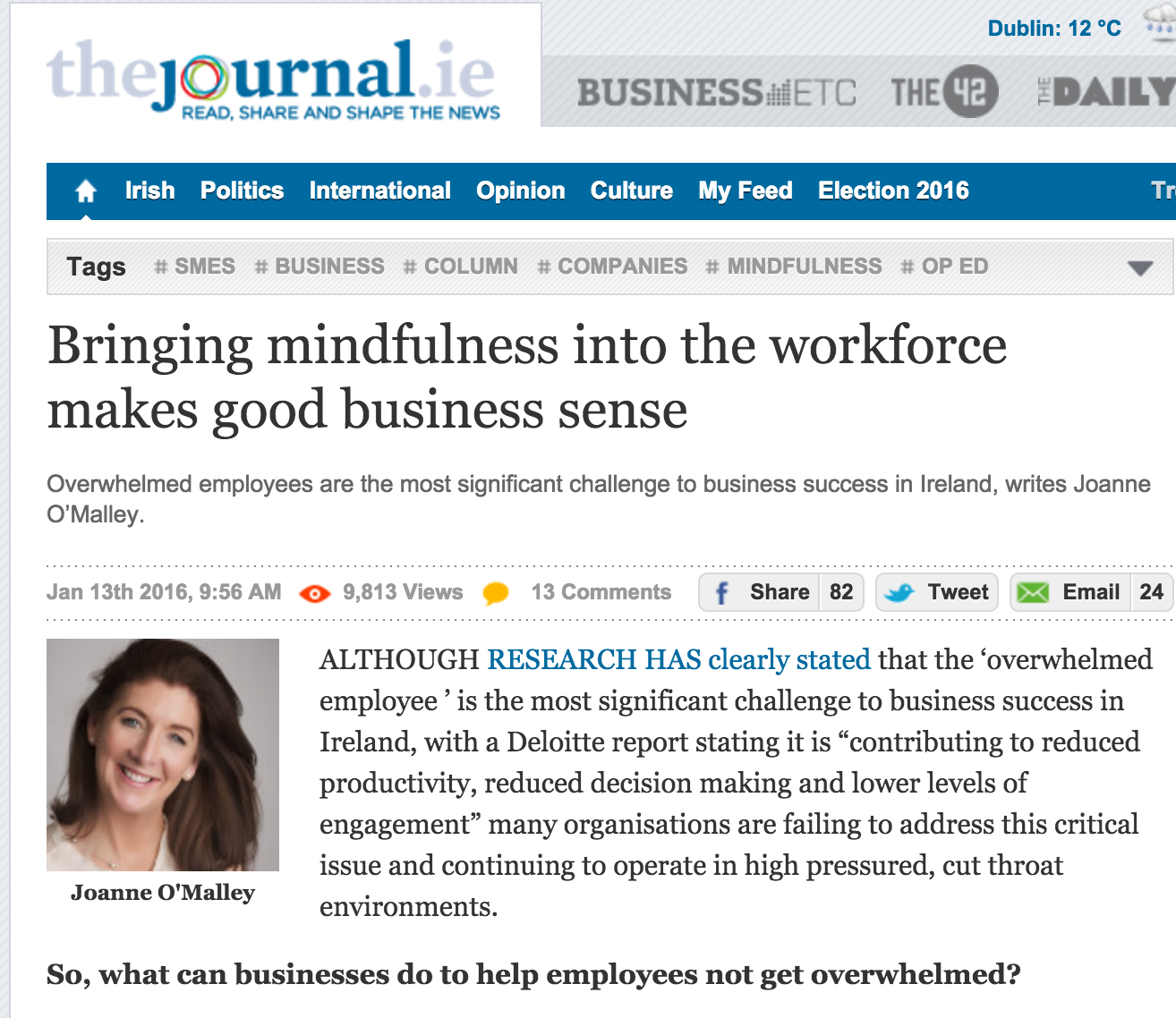 Bringing mindfulness into the workforce makes good business sense